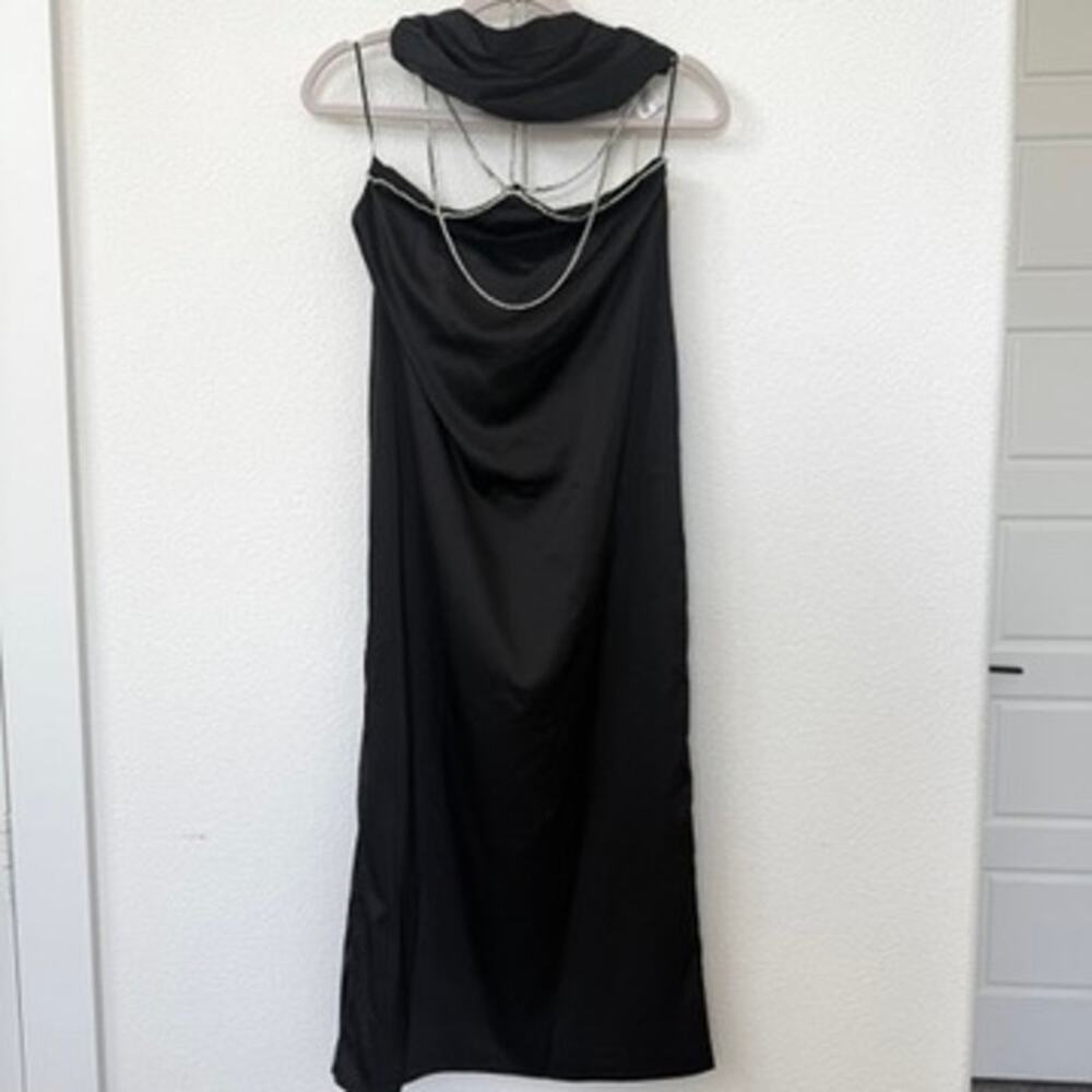 Peppermayo Blind Love Set Black Rhinestone Crop Top Maxi Skirt Glam Size US 4‎
